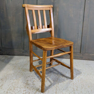 Bury St Edmunds Vintage Elm & Beech Slatback Church Chapel Chairs (SOLD)