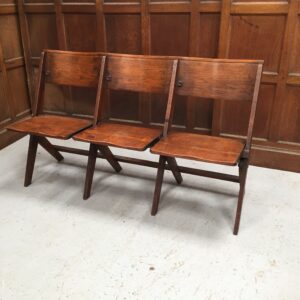 Oak 1930’s Classic Folding Benches 3 Seater (SOLD)