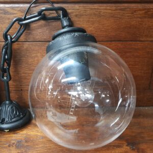 Fumagalli Italian Iron and Glass Effect Baronial Ball Lamps (SOLD)