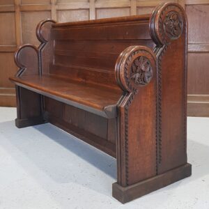 Gilbert Scott Holy Sephulcre Heavy Oak Carved Church Chapel Pews (SOLD)