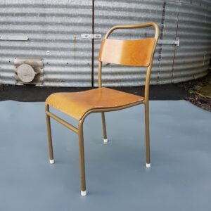 Excellent Condition Vintage 1950’s ‘Nest-A-Bye’ Tubular Metal Stacking Chairs (SOLD)