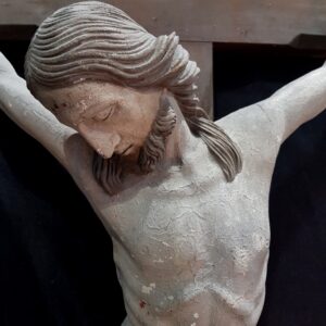 Full Size Antique Carved Church Crucifix with Early Figure (SOLD)