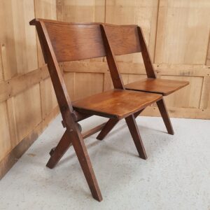 Oak 1930’s Classic Folding Benches 2 Seater (SOLD)