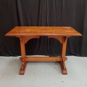 Heavy Gothic Beautiful Pitch Pine Communion Table (SOLD)