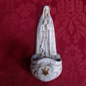 Our Lady Porcelain Holy Water Stoop Piscina (SOLD)