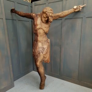 Larger Than Life Size Pre-Restored Corpus Christi Carved Wooden Statue (SOLD)
