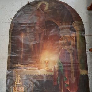 Very Large A. E. Lemmon Original Oil Painting On Canvas of St Gregory and Christ (SOLD)