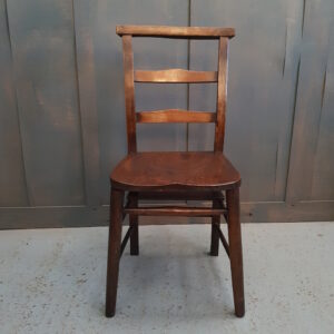 Top Grain Elm Seated Double Ladderback Chapel Church Chairs from Longbridge (SOLD)