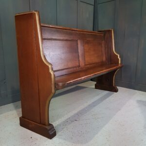 St Mildred's Oak Panel Back Church Choir Pew (SOLD)