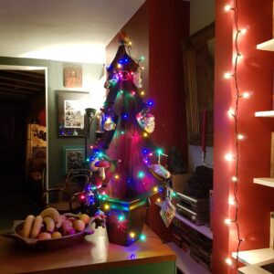 Unique Solid Oak Christmas Tree Made from Victorian Church Pews (SOLD)