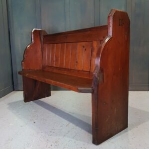 Antique Pine Shrewsbury Congregational Church Pew (SOLD)