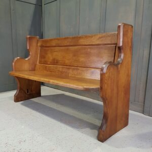 Westcliffe-On-Sea Golden Oak Church Chapel Pew (SOLD)