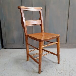 Honey Coloured Vintage Elm & Beech Classic Church Chapel Chairs (SOLD)