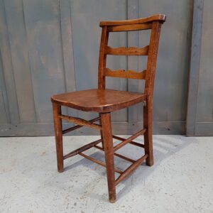 Double Fiddleback Top End Elm & Beech Church Chapel Chairs (SOLD)