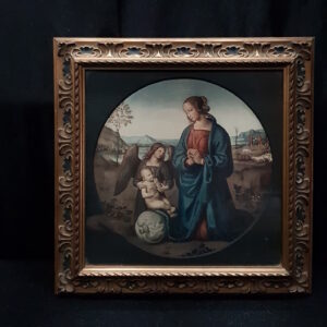Antique Top End Framed Renaissance Print of Madonna & Child (SOLD)
