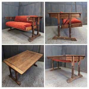 Bizarre but Brilliant Vintage 'AdapTABLE Seat' Convertible Sofa/Dining Table (SOLD)