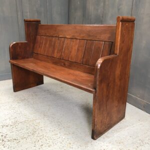 Corfe Castle Antique Pitch Pine Church Chapel Bench Pew (SOLD)