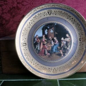 Raphael’s Christmas Present Gold Plate of Nativity (SOLD)