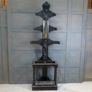 Highly Unusual Pussy Oak Antique Coat, Hat, Umbrella & Stick Stand (SOLD)