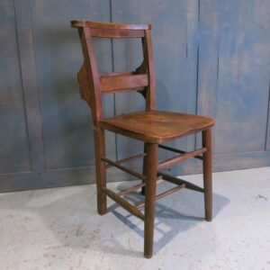 Medium Dark Elm & Beech Chapel Chairs with Curved Book Rack (SOLD)