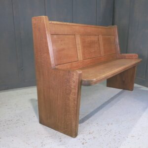 Rhyl Modern Danish Styled Solid Back Elbowed Church Chapel Pew (SOLD)