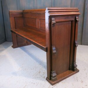 Gothic Mid 19th Century Solid Oak Buttress Church Pews (SOLD)