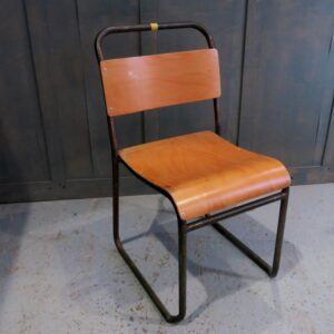 Whitstable Vintage 1960's Tubular Steel & Ply Stacking Chairs (SOLD)