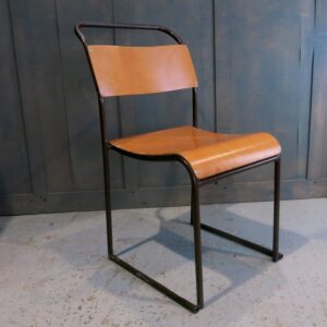 Whitstable Vintage 1960's Straight Leg Tubular Steel & Ply Stacking Chairs (SOLD)