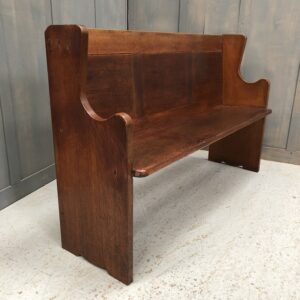 Simple Design Oak Post-War Panel Back Church Chapel Pew (SOLD)