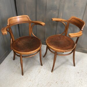 Pair of Jacob & Josef Kohn Austrian Bentwood Armchairs (SOLD)