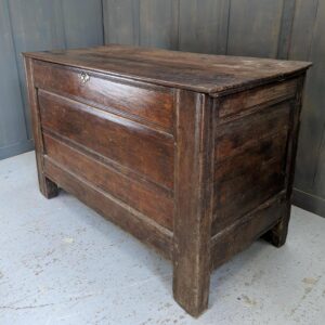 Giant Massively Heavy Antique 18th Century Oak Coffer Blanket Box (SOLD)
