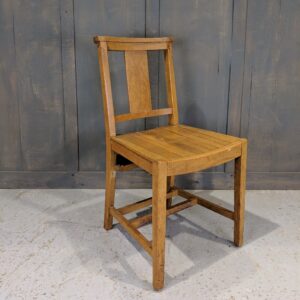 Leicester Solid Oak 1960's Army Pattern Slat Seat Church Chapel Chairs (SOLD)