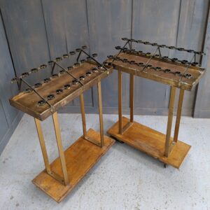 Solid Brass, Steel & Wood Vintage Votive Candleholder Candlestand (SOLD)