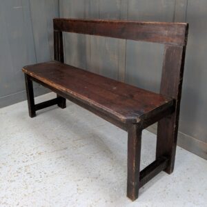 Simple 1900's Antique Pine Church Bench from Hersham Congregational Church (SOLD)