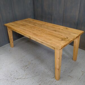 Bespoke Taper Leg Old Pine Antique Finish Plank Table (SOLD)