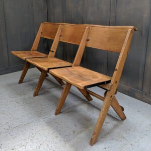 Vintage Light Oak Norwich Three Seater Folding Bench (SOLD)