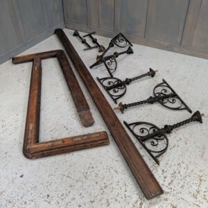 Set of Victorian Iron & Wood Altar Rails Railings from West Ham Baptist Church (SOLD)