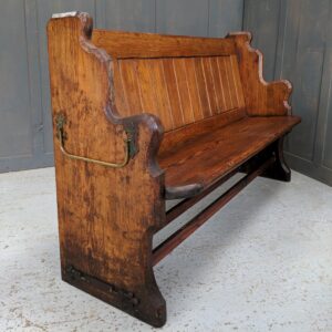 1904 West Ham Baptist Tabernacle Baltic Pine Antique Church Chapel Pew (SOLD)
