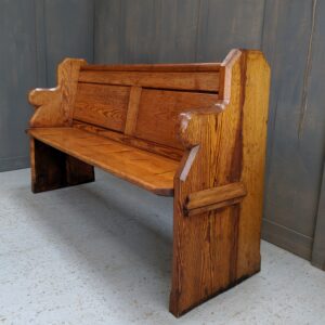 Gillingham Antique Pine Church Chapel Pew Shaped Ends (SOLD)