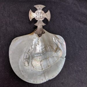 1856 Victorian Solid Silver & Mother of Pearl Baptismal Scoop (SOLD)