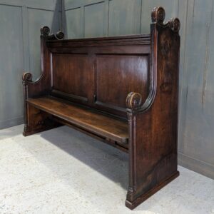 1875 Antique Oak Carved Choir Pew from St Saviour's, Leicester (SOLD)