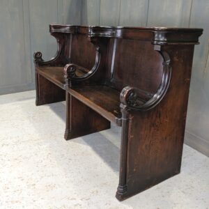 1875 Antique Oak Carved Misericord Choir Pew from St Saviour's, Leicester (SOLD)