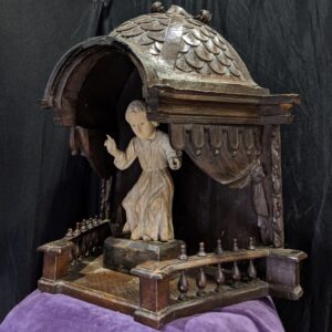 18th Century Unusual South European Carved Canopy Niche Statue Housing (SOLD)