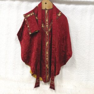 Warham Guild Red, Gold & Black Chasuble with Stole & Veil (SOLD)
