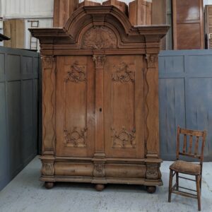 Giant Carved Oak Antique Danish Armoire 'Shrank' (SOLD)
