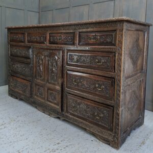 Very Grand & Early Carved Oak Dresser Sideboard dated 1683 (SOLD)