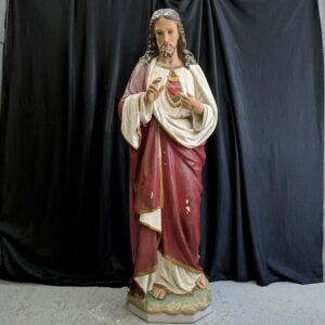 Lifesize Antique Statue of Christ the Sacred Heart by 'The Religious Statues' Company Paris (SOLD)