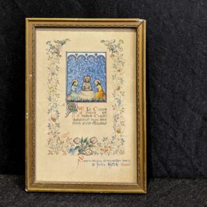 Exquisite Original Framed Watercolour Depicting Eucharist with Christ & Disciples (SOLD)