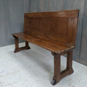 Simple Antique Lightweight Pine Bench from Providence Chapel, Croydon (SOLD)