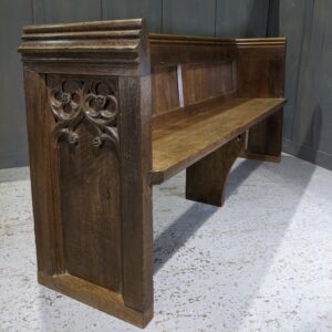 Victorian Oak Gothic End Church Chapel Pews (SOLD)